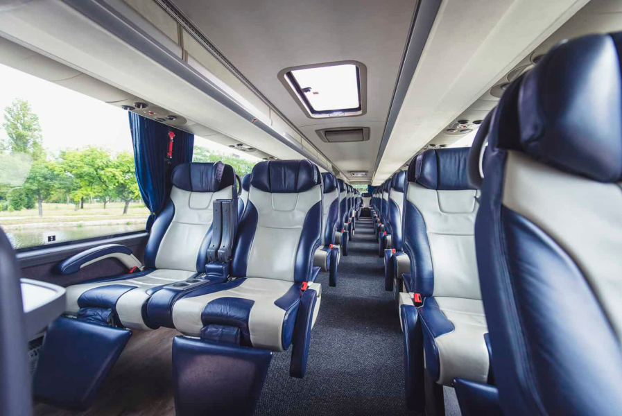 Binnenkant luxe first class bus